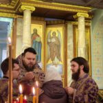 Литургия Преждеосвященных Даров в нижнем храме Александро-Невского кафедрального собора в день празднования первого (IV) и второго (452) обретения главы Иоанна Предтечи