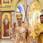 Архиерейское богослужение в Неделю 9-ю по Пятидесятнице в кафедральном Александро-Невском соборе г. Симферополя.